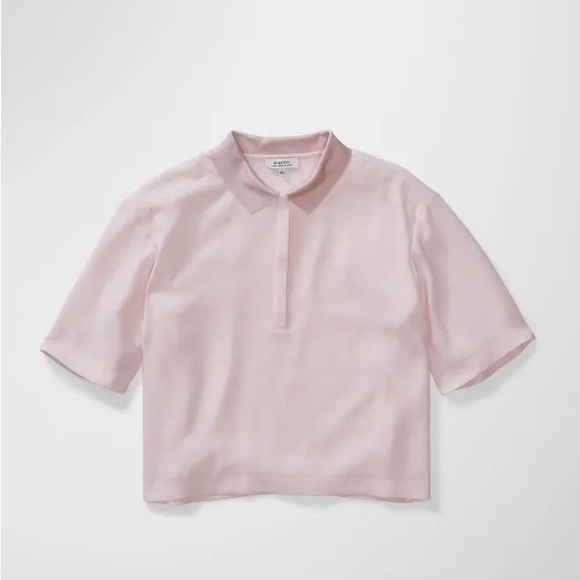 Babaton Pink Polo 77% Triacetate 23% Polyester XXS - Picture 1 of 5